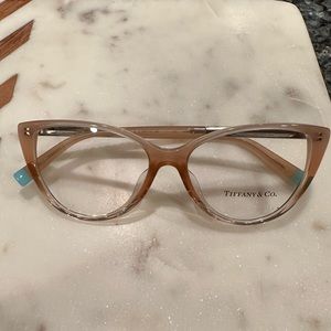 Tiffany & Co. Prescription Glasses Frames. Blush pink ombré and rhinestones, NWT